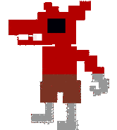 Foxy as he appears in one of the Death Minigames, walking to the left, animated.