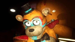 Glamrock Freddy fa un jumpscare a Gregory, animato.