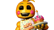 Toy Chica attacking the player, animated.