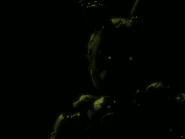 Springtrap nella schermata del menu del gioco, animato.