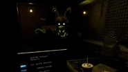 Phantom Foxy in ufficio prima di spaventare il giocatore.