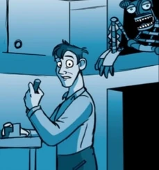 Henry visto prendere un coltello per il robot del suicidio, The Silver Eyes: Graphic Novel.