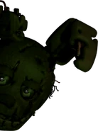L'immagine di Springtrap che fissa il giocatore dalla porta dell'ufficio.
