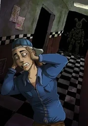 Hudson perseguitato da Springtrap.