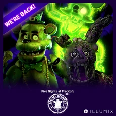 Sia Radioactive Foxy che Toxic Springtrap visti nell'immagine di rilascio di Shamrock Shakedown.