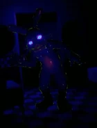 L'aspetto di Glitchtrap in modalità blacklight.