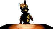 Scraptrap nel suo stato neutrale durante il recupero, illuminato e saturo.
