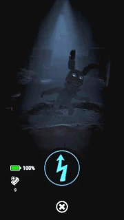 Plushtrap che attacca il giocatore, animato.
