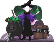 Il Puppet con Funtime Foxy in un ritaglio di cartone nel Corn Maze.