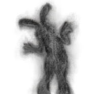 La sagoma di Glitchtrap sulla parete della stanza di Vanny.