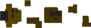 I resti smantellati di Freddy dai minigiochi di fine notte.