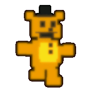 Lo sprite di Freddy del primo minigioco che cammina verso destra, animato.