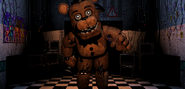 Withered Freddy dentro l'ufficio.