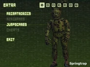 Springtrap nel menu Extra.