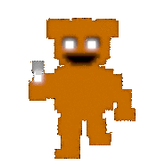 Lo sprite di Withered Freddy che cammina verso il basso nel minigioco "SAVETHEM", animato.