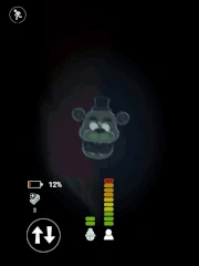 Golden Freddy che attacca il giocatore, animato.