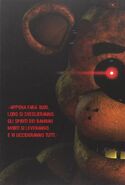 Freddy on the back of the second cover for The Silver Eyes novel.