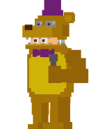 La tuta di Fredbear, gestita da una persona.