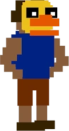 The bully wearing Chica's mask in the minigames.