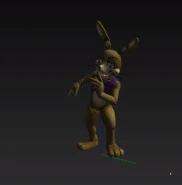 Animazione di Glitchtrap che zittisce il giocatore.