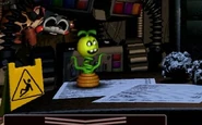 Bouncepot sulla scrivania in Ultimate Custom Night