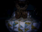 Nightmare Freddy attacca il giocatore dal letto, animato.