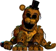 La forma withered di Golden Freddy come appare in ufficio.