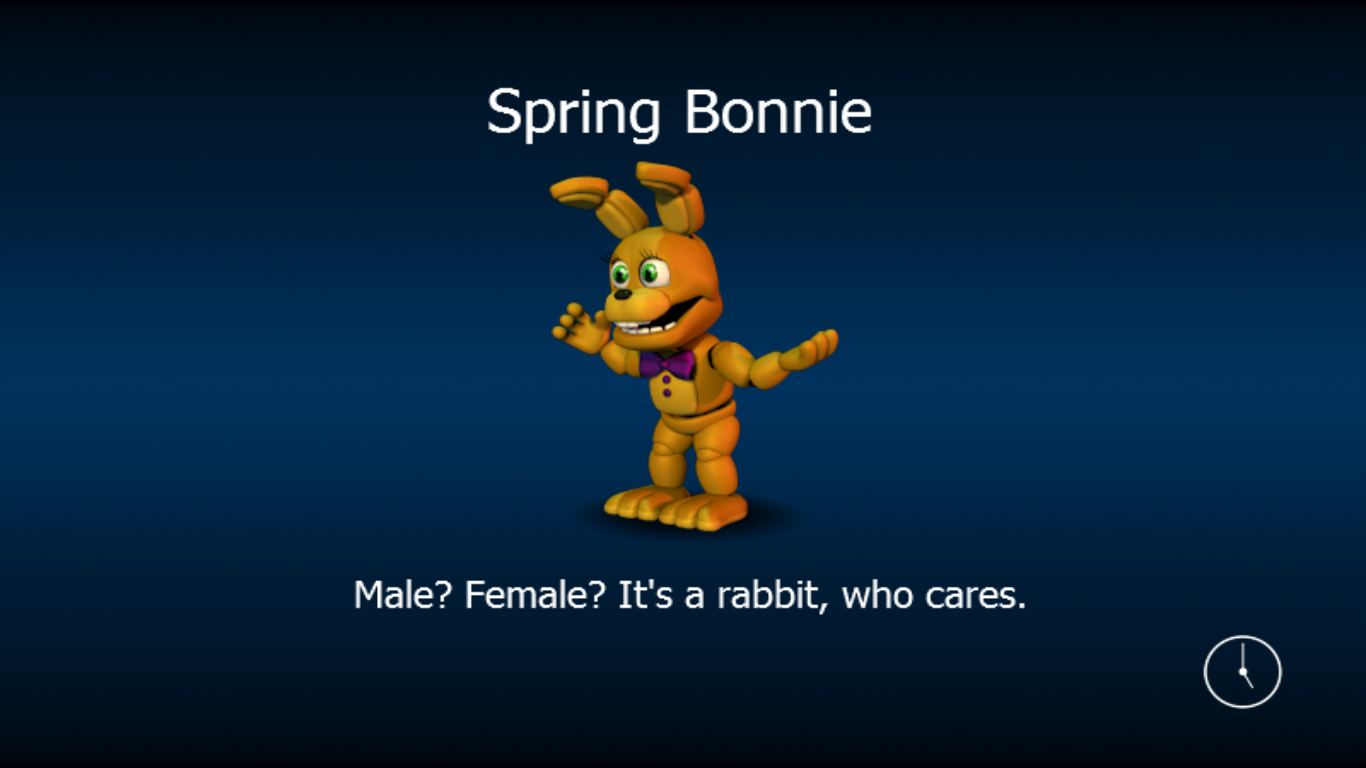 fnaf world spring bonnie