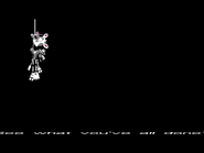 Mangle or Funtime Foxy hanging from the paddle-ball.