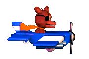Foxy on a airplane