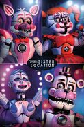 Funtime Foxy sur une affiche de Sister Location.