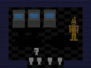 William Afton après s'être caché dans le costume.