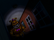 Nightmare Fredbear dans le couloir droit (loin).