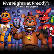 Rockstar Freddy et ses semblables sur le recto du calendrier de 2020.