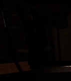 Oswald's ink-blot form's texture in the Office without the power and the flashlight on.