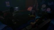 The Face's head in the Lounge with the other suits heads.