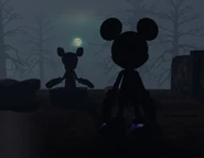 Photo-Negative Mickey with The Face in the title screen.