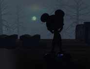 Photo-Negative Mickey pulling his head off that occasionally flashes on the title screen.