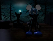 Photo-Negative Mickey with The Face in the title screen.