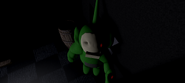 Dipsy at the Left Door from the Five Nights at Dipsy's prototype game.