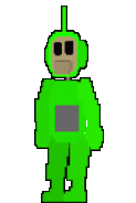 Dipsy's sprite in the minigame after beating 3/20 mode in Custom Night.