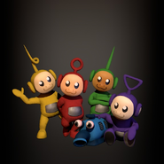 The Tinky Winky plush, along with the other teletubby plushes, in the Extras menu.