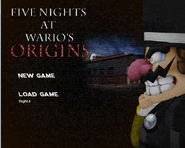 Wario in the Main Menu on the 2nd FNaW:O teaser.
