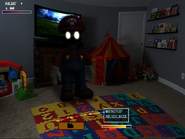 Mario in the Playroom with the player.