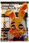 A render of Bunnie on the cover of the Bunnie Sticker Pack.