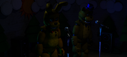 Alternate render of Bonnie alongside Fredbear at the Showstage.