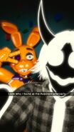 A joke render of Bunnie meeting with Monste.
