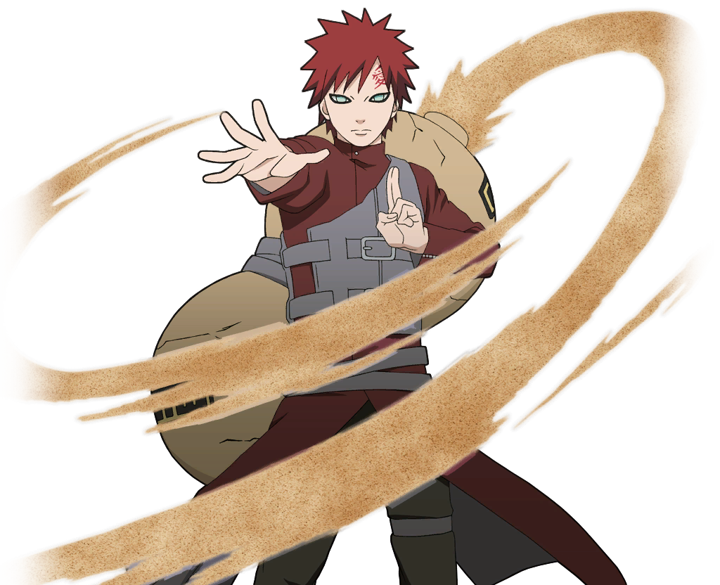 Download Gaara of the Sand showing off the power of his chakra. Wallpaper