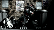 A secret screen of Lefty in the alleyway