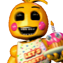 FNAF2 Scratch all Nights! Toy Chica jumpscare gif on Make a GIF